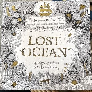 Adult Coloring & Quest Book - Lost Ocean by Johanna Basford - Never Used